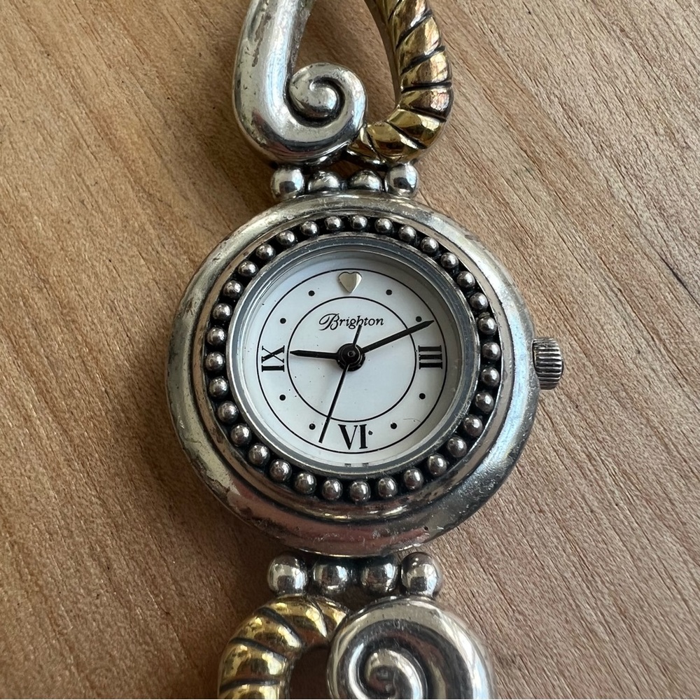 Brighton Charleston ladies two toned bracelet fashion bracelet watch NEW BATTERY